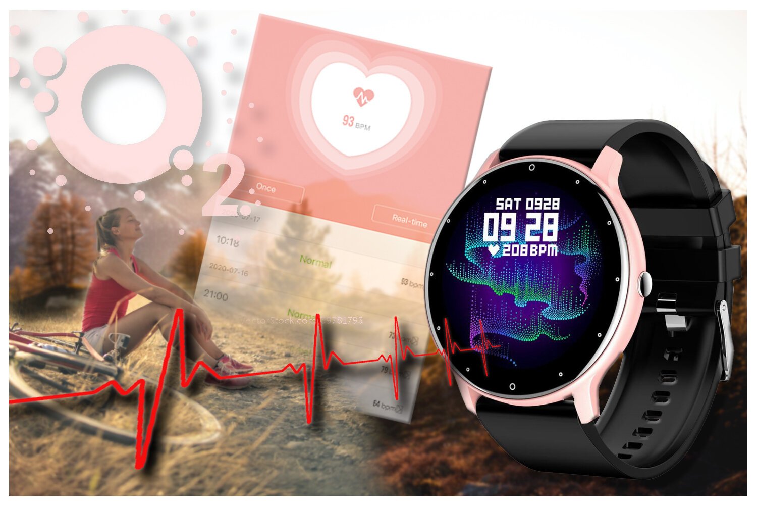 SMARTWATCH UNISEX GRAVITY GT1-2 PULSOMETRAS, su savo ciferblatu (sg015b) - Image 7