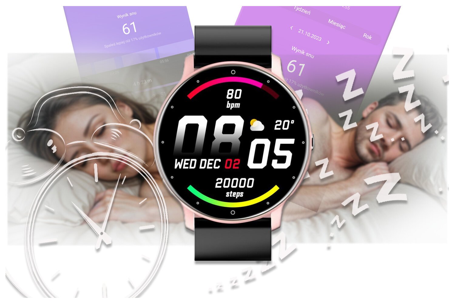 SMARTWATCH UNISEX GRAVITY GT1-2 PULSOMETRAS, su savo ciferblatu (sg015b) - Image 8