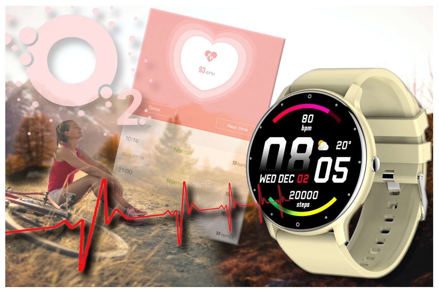 SMARTWATCH UNISEX GRAVITY GT1-6 - PULSOMETRAS, savasis ciferblatas (sg015f) - Image 7