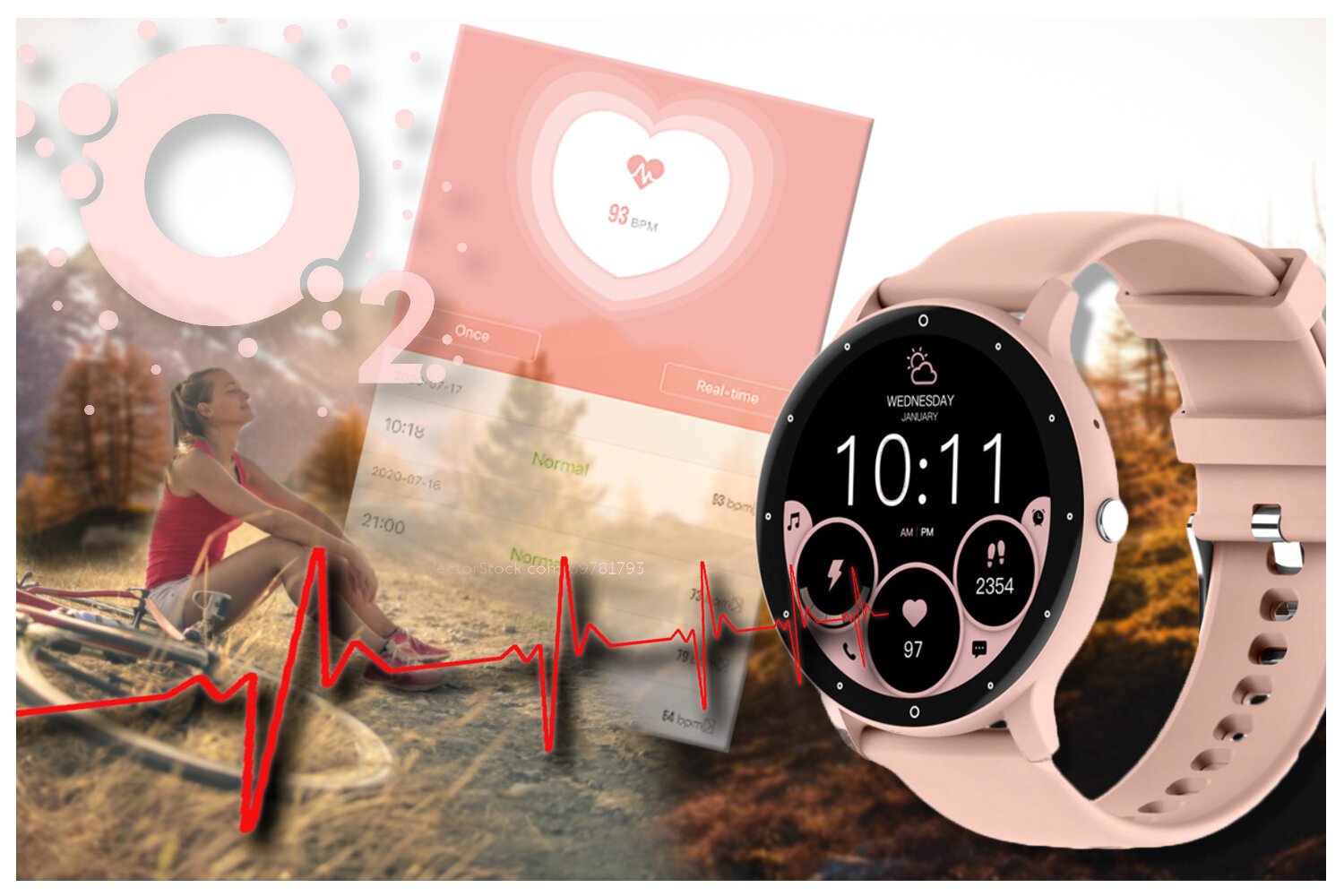 SMARTWATCH UNISEX Rubicon RNCF16 - BLUETOOTH CALL, GOOGLE FIT TRAINING (sr058d) - Image 9