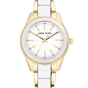 Anne Klein aukso spalvos moteriškas laikrodis AK-3212WTGB + dėžutė